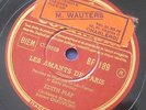 78 RPM EDITH PIAF les amants de Paris t'as pas profité de ta chance BF 189