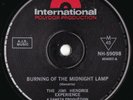 Jimi Hendrix Experience 1st Press OZ 45 Burning of the midnight lamp VG+ NH59098