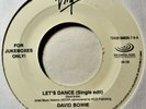 David Bowie Let's Dance Modern Love Jukebox Only DJ Promo Rare 45 7