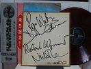PINK FLOYD / MEDDLE, RARE JAPAN ORIG. 1971 LP RED WAX + MEMBERS SIGNED CARD EX+