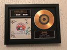 Queen 'Night at the Opera' limited edition, signed gold disc picture memorabilia