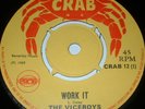 THE VICEROYS Work It 1969 UK 45 CRAB 1st Press  A/B MATRIXES   CRAB 12