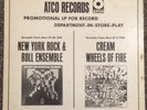 Rare in-store play white label promo LP featuring Cream - Wheels of Fire - Atco