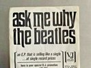 The Beatles ASK ME WHY Promo EP EPI 903 VJEP 1 903 CLEAN With PICTURE SLEEVE
