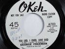 Crossover Soul 45 GEORGE FREEMAN You Lied I Cried Love Died OKEH VG+ promo HEAR