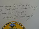 RARE AUTOGRAPH FURTWÄNGLER LPM 18017/18 - WIDMUNG MIT AUTOGRAMM, FURTWANGLER