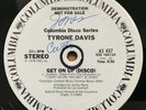 TYRONE DAVIS GET ON UP (DISCO) 1978 COLUMBIA PROMO 12