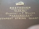 BEETHOVEN QUARTET IN F MAJOR RASOUMOVSKY BUDAPEST STRING QUARTET HMV D1660-1663