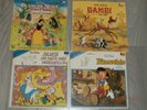 4 LP LIVRE -DISQUE WALT DISNEY-BAMBI-PINOCCHIO-BLANCHE NEIGE-ALICE AU PAYS DES M