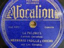 CHICHO Y MARGARITA La Palomita 78 RPM Vocalion 8961 Mexican