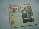 LP JETHRO TULL - THICK AS A BRICK 1972 1st PRESS ZEITUNGSCOVER