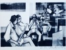 Original signed lithography by Sacha Chimkevitch - Europamerica / Jef Gilson