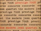 THE MODERN JAZZ QUARTET Concorde LP PRESTIGE PRLP 7005 orig N.Y.C. dg mono RVG