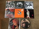 9 Punk hardcore 45s: Young & Useless, Black Flag, 4 Skins. Necros Original Press