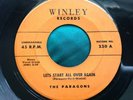 Original 1958 Press Doo Wop 45 : The Paragons   Stick With Me Bby   Winley 220