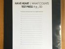 Have Heart – What Counts Re-Issue TEST PRESS LP vinyl Triple B Bridge Nine