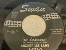 MICKEY LEE LANE - Hey Sah-Lo-Ney / Yesterday - Rare Swan NORTHERN SOUL 45 VG+