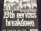 Scarce Rolling Stones 19th Nervous Breakdown Decca 7” Rare Danish Distribution