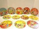 Vintage Children's TOY TOON Double Sided Picture Cardboard 78 RPM Records Lot