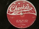 BLUES J.B. LENORE Let Me Die With The One I Love CHECKER 844