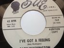 BABY WASHINGTON - I'VE GOT A FEELING / HUSH HEART--SUE RARE PROMO 769. EX