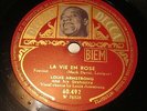 78RPM LOUIS ARMSTRONG la vie en rose c'est si bon RARE PICTURE LABEL DECCA 60492