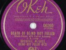 BROWNIE McGHEE: Death of Blind Boy Fuller US OKEH 06265 Blues 78 E Clean