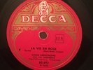 78 RPM LOUIS ARMSTRONG la vie en rose / c'est si bon DECCA 60492 French 10 inch