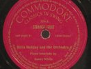 Commodore 526 Billie Holiday STRANGE FRUIT lynching song 78 rpm 1939