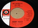 RARE NORTHERN SOUL 45 - JIMMY MACK - MY WORLDS ON FIRE - PALMER - ORIG.