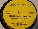HANK WILLIAMS JR COUNTRY PROFILE WESTWOOD ONE 2 NM LPS 1984 2 CUE SHEETS