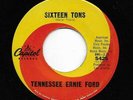 Mod Rockabilly Popcorn 45 TENNESSEE ERNIE FORD Sixteen Tons/Hicktown HEAR