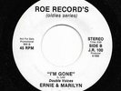 Sweet Soul 45 ERNIE & MARILYN Oh My Angel/I'm Gone Roe Record's HEAR Rare