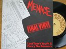 MENACE 7” vinyl final OI PUNK 'Last Years Youth' 1979 skins SMALL WONDER RECORDS