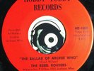 The Rebel Rousers 45 Rare Ballad of Archie Who Manning Ole Miss Glossy VG+