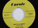 Rockabilly 45 DWAIN LOUIS AND CLASSMATES That's All Right CAROLE NM HEAR