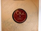 Louis Armstrong OKEH 8261 V+ His FIRST HIT record  Sleeve is SIGNED by Louis 78