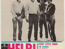 BEATLES Help +3 RARE Sweden EP stunning sleeve  LIGHT BLUE LINES variant SWEDISH