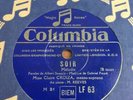 78 RPM CLAIRE CROIZA - Soir - GABRIEL FAURE - COLUMBIA LF 63