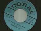 DOOWOP TEEN-bw ROCKABILLY- CHARLIE GRACIE - ANGEL OF LOVE  -HEAR -1959 DJ CORAL