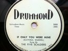 FIVE SCALDERS rare Detroit doowop 78 IF ONLY YOU WERE MINE THERE WILL COME TB127