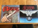 Saxon S/T and Wheels of Steel LP Vinyl Bundle NWOBHM  EX+ First Press