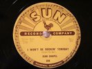 ROCKABILLY JEAN CHAPEL I Won't Be Rockin' Tonight SUN 244 78RPM  HEAR