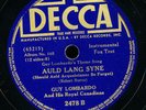 GUY LOMBARDO Auld Lang Syne LOUIS BLUES Rare Early 78 RECORD DECCA New Years Eve