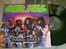 OVERKILL Taking Over VINYL LP promo record 1st US Ed.1987 Megaforce album EX+/EX