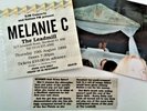 SPICE GIRLS Rare MEL C First Ever Solo Concert Ticket 1999 + David Beckham Photo