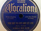 BUMBLE BEE SLIM VOCALION 03929 BLUES 78 RPM E- MEMPHIS MINNIE CASEY BILL WELDON