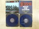 SAXON denim and leather..2 lp..VINYL BLUE.. BACK ON BLACK-BOBV288LP  years 2012