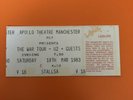 U2 Ticket Stub Fully Signed/autographed,apollo Theatre Manchester March 1983....