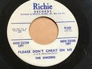 45 RPM Sinceres RICHIE DJ 545 Please Don't Cheat On me DOO WOP   VG
